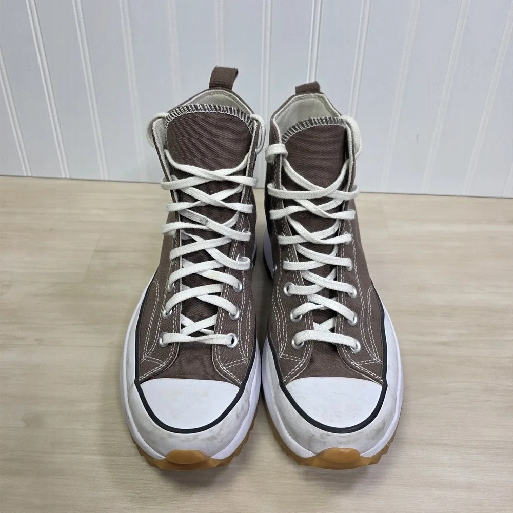 Converse Run Star Hike Canvas Platform‎ Sneakers Brown Men's Size 9 Women's 10.5